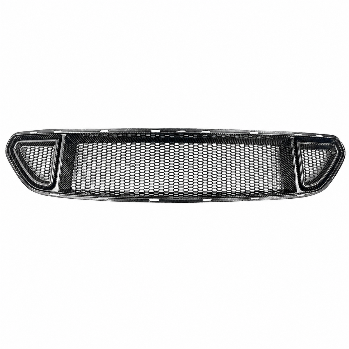 R Style Carbon Fiber Front Bumper Grille Cover for Ford Mustang