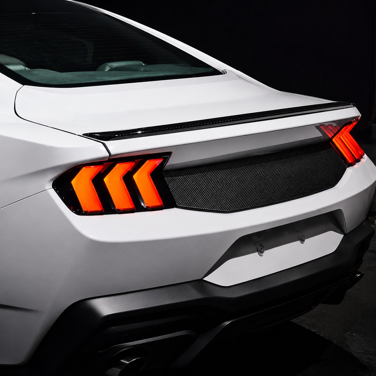 Dry Carbon Fiber Rear Trunk Lid Panel Cover Trim for Ford Mustang S650