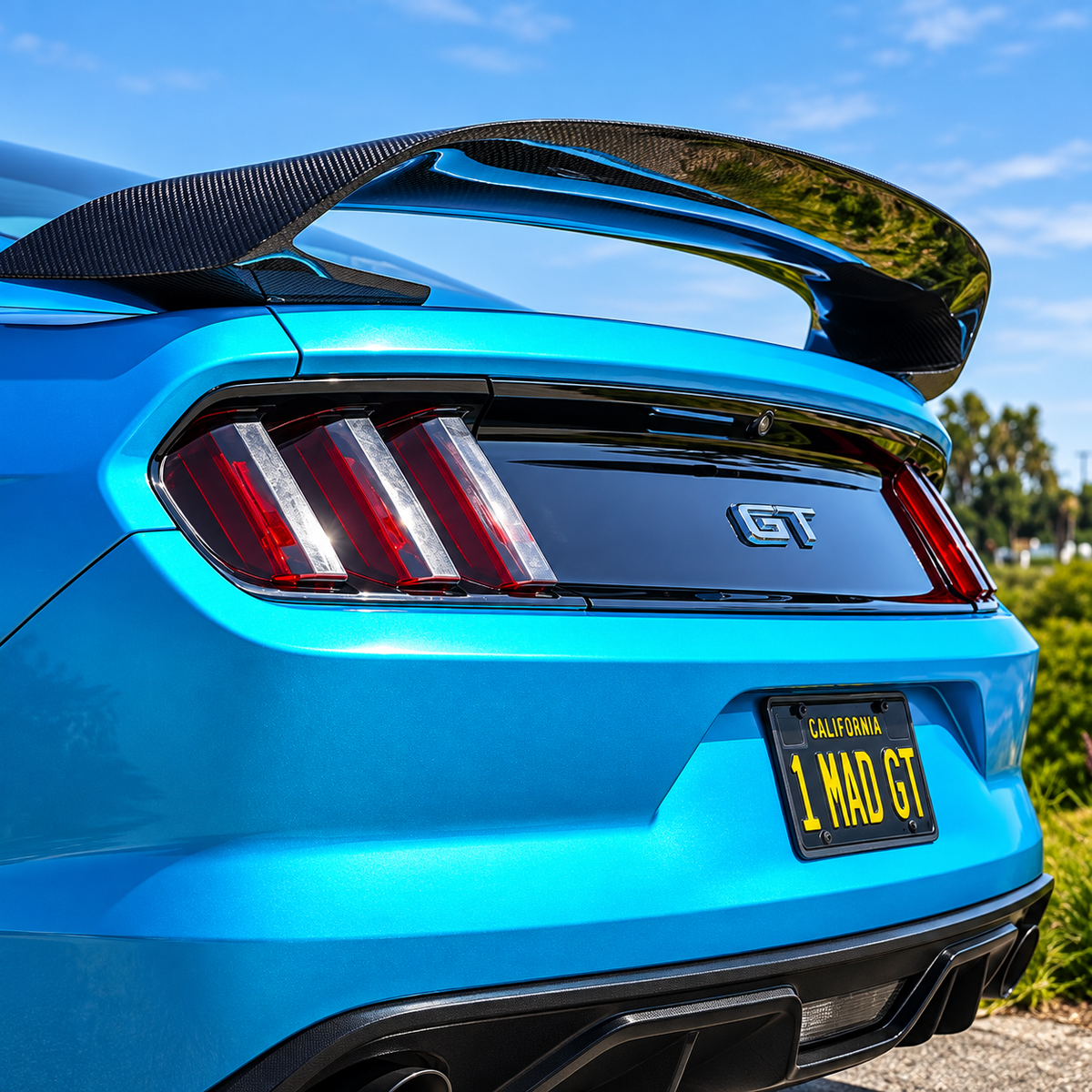 GT350R Style Carbon Fiber Rear Trunk Spoiler Wing for Ford Mustang
