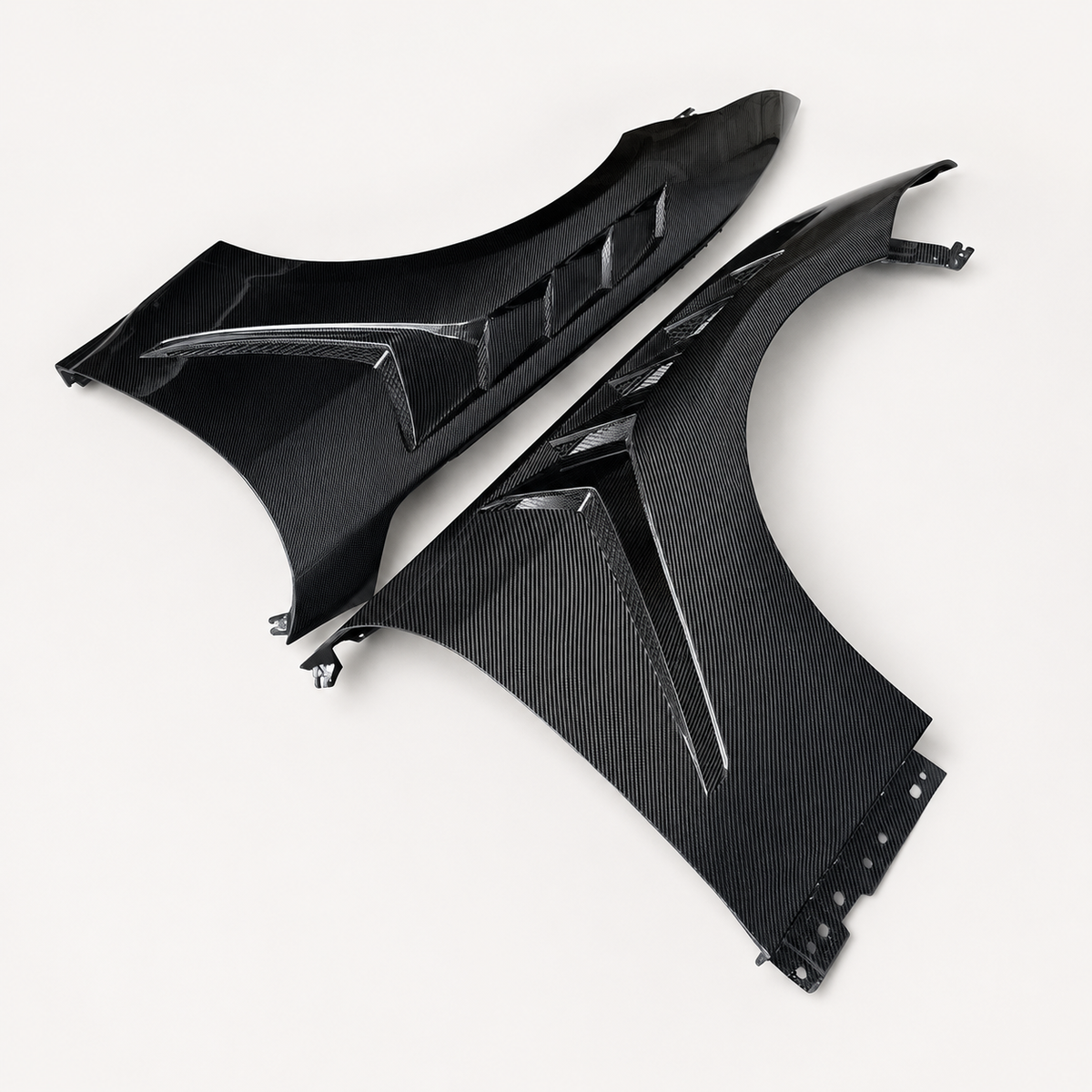 Dry Carbon Fiber Vented Front Fenders for Ford Mustang S550