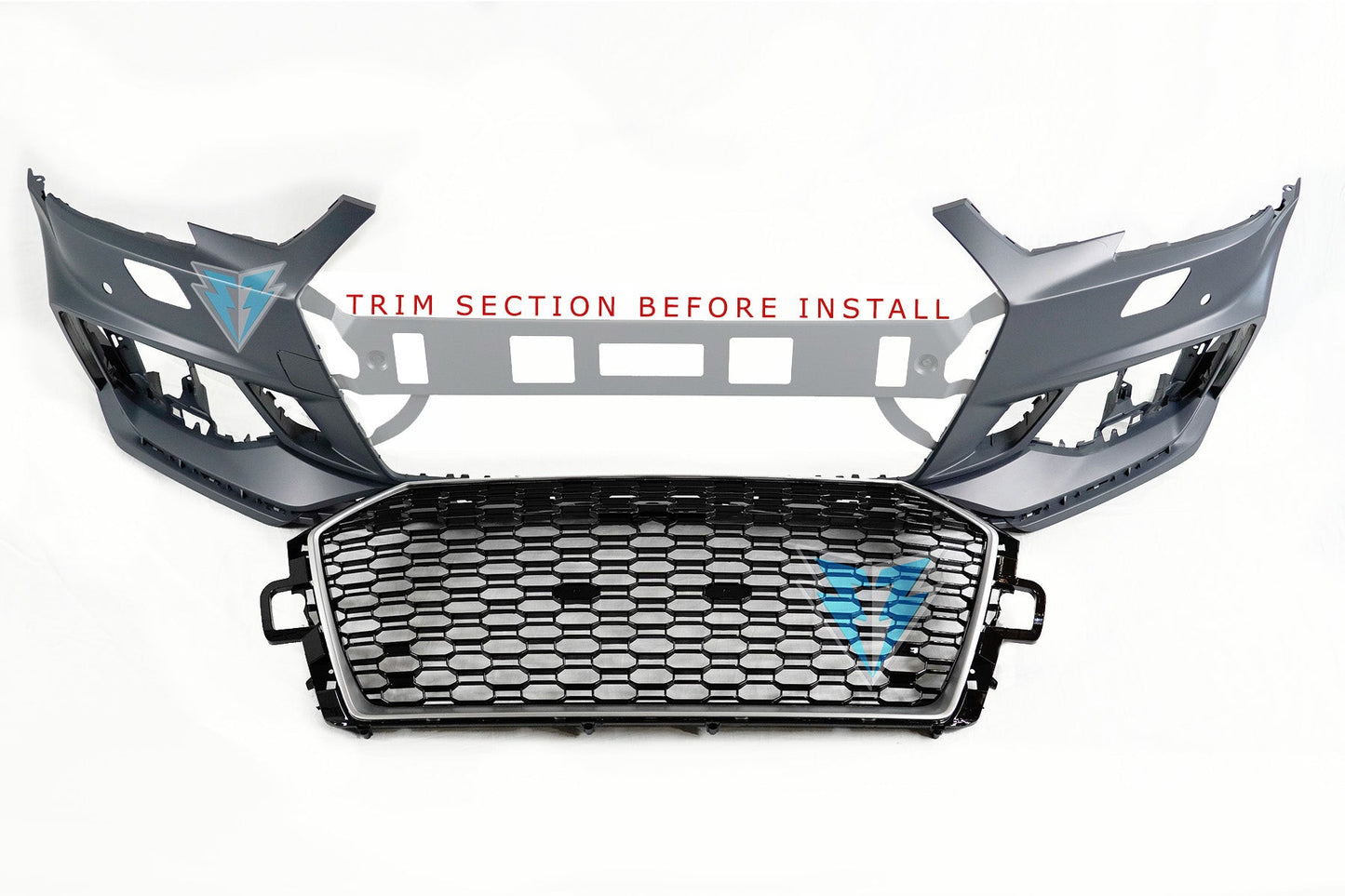 2017-2019 Audi A4 / S4 (B9) to RS4 Style Front Bumper Conversion Kit