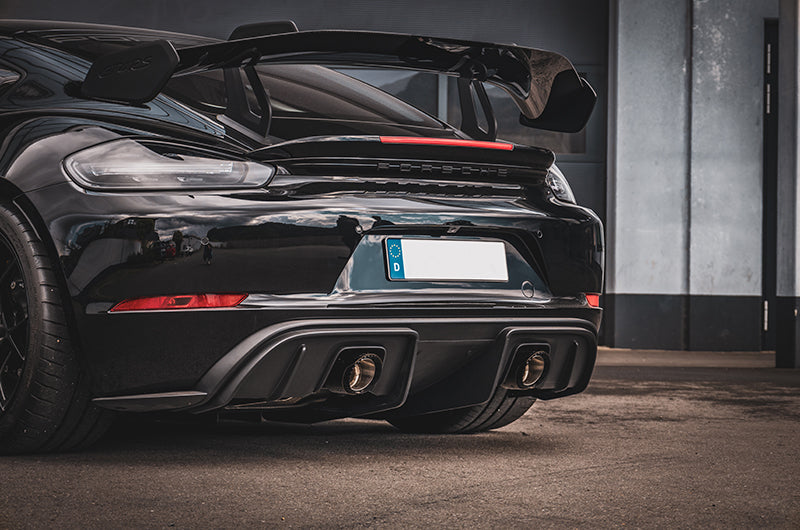 Porsche 718 GT4RS - Valved Muffler + Slanted Wicrom Tips (for PSE)