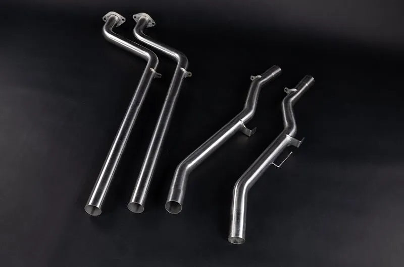 Nissan Z (RZ34) - Valved Exhaust w Center Silencer Spare + Capristo Tips (CES3)