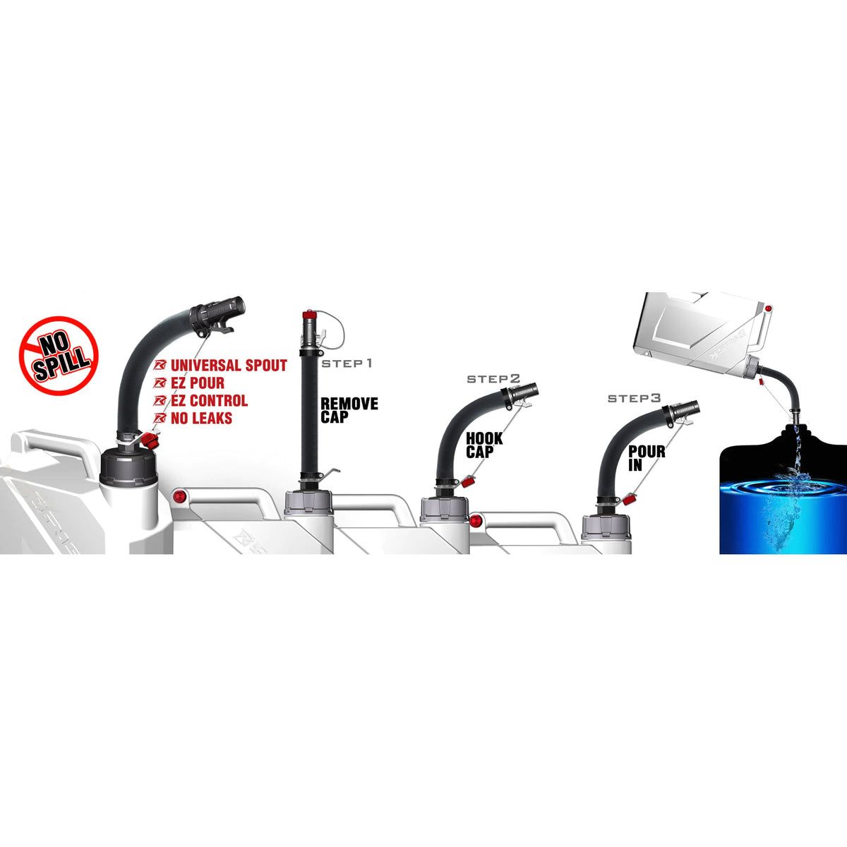 EZ5 - 5 Gallon Utility Jug & Pour Spout Combo