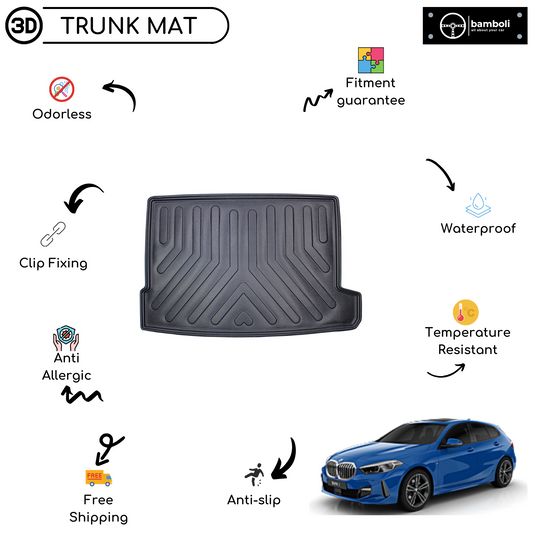 Vehicle Specific Rubber Trunk Mat for Bmw 1 Series F40 Lower 2019 - Up