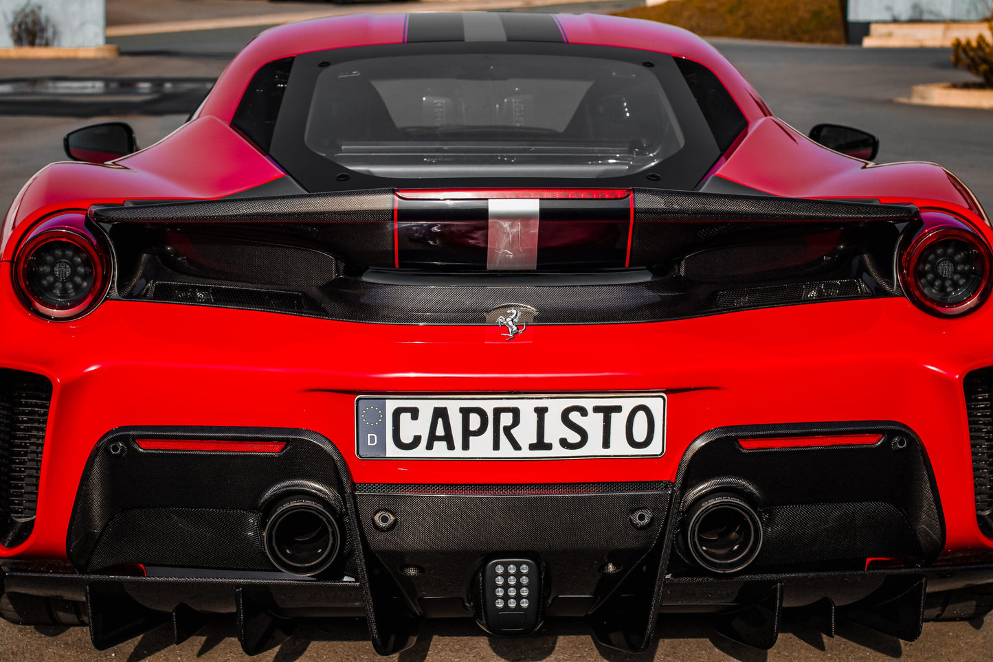 Ferrari 488 Pista - Carbon Fiber End Pipe Shells