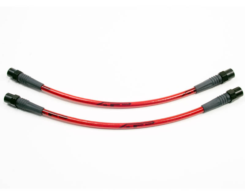Agency Power AP 99-04 Porsche Carrera 996 Front Steel Braided Brake Lines (Black Fittings / Red Housing) AP-996-405