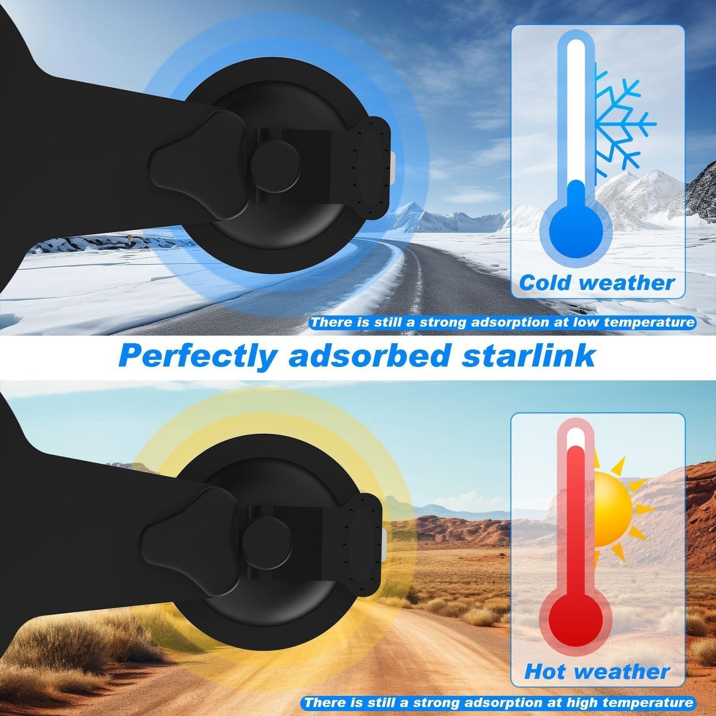 Car Roof Suction Cup Mount for Starlink Mini