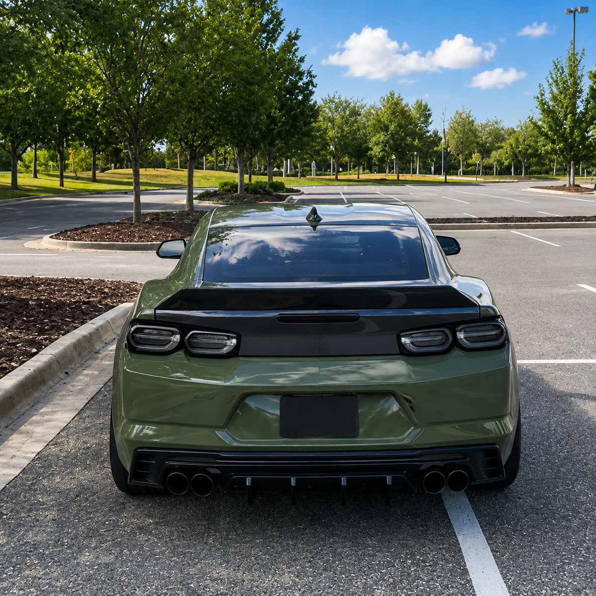 Carbon Fiber Trunk Lid With Ducktail Spoiler for Chevrolet Camaro