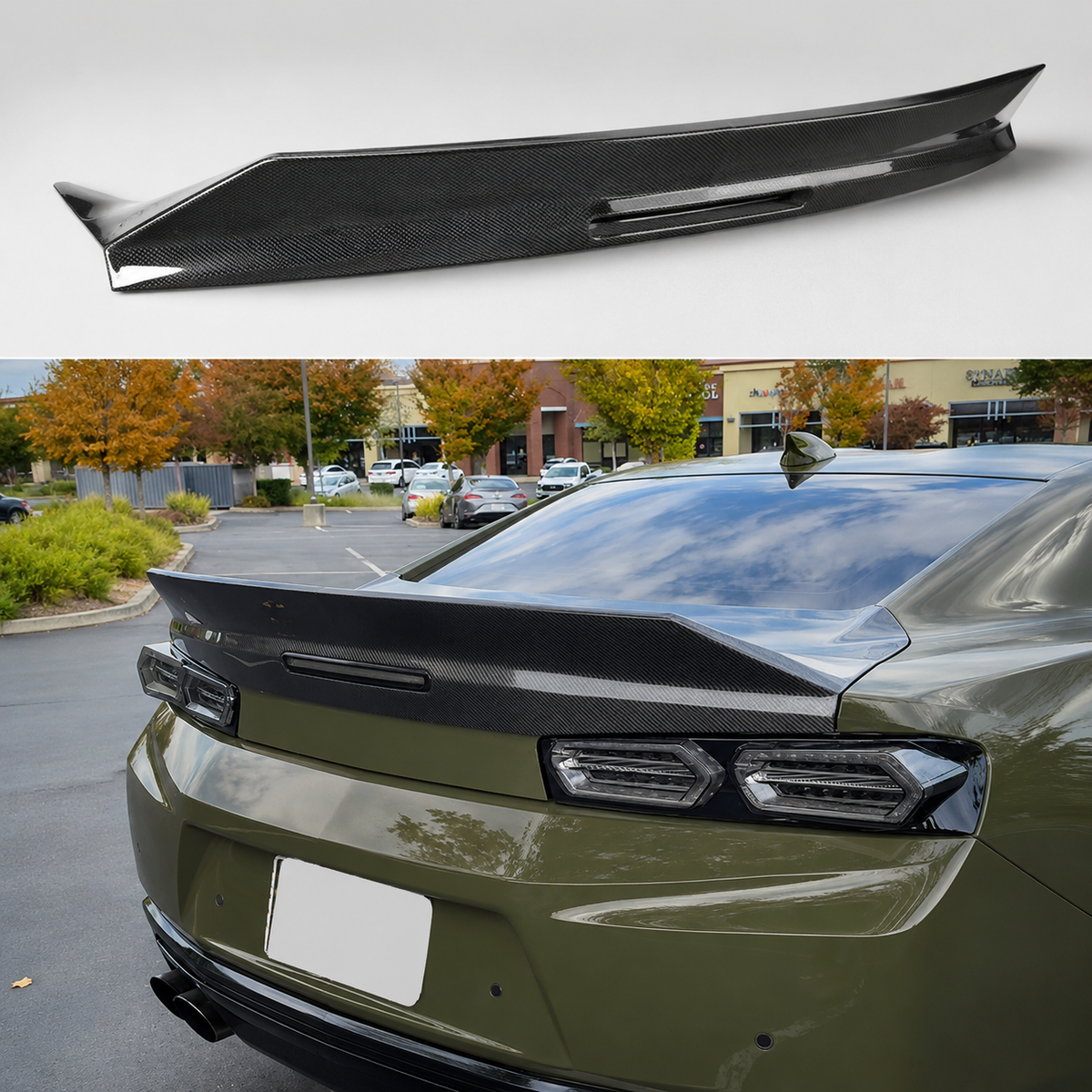 Carbon Fiber Trunk Lid With Ducktail Spoiler for Chevrolet Camaro