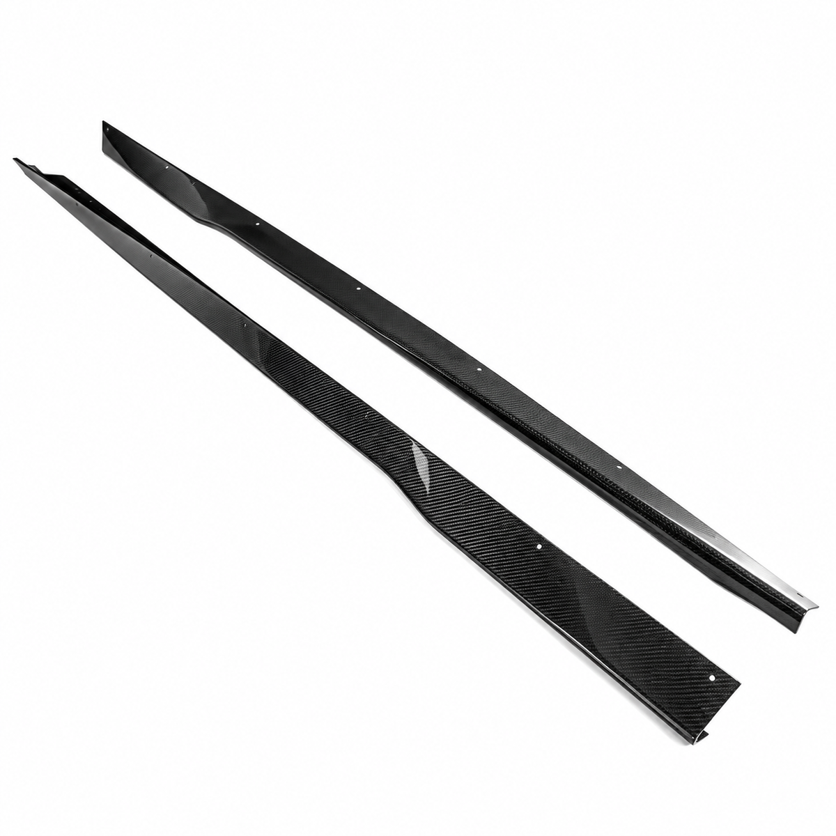 Dry Carbon Fiber Side Skirt Extensions for Ford Mustang Dark Horse