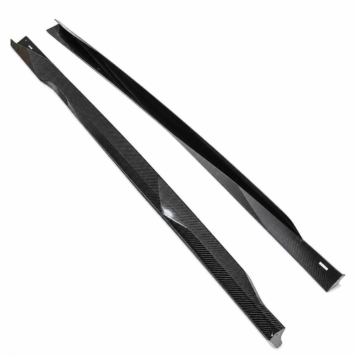 Dry Carbon Fiber Side Skirt Extensions for Ford Mustang Dark Horse