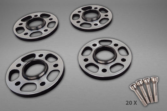 Ferrari 488/F8/SF90 - Wheel Spacers 11mm Front / 17mm Rear (Circle Shape) with Titanium Wheel Bolts