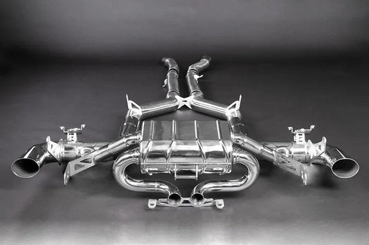 Mercedes AMG GTR - Valved Exhaust, Mid-Pipes w Cat Spares (OE Actuators)