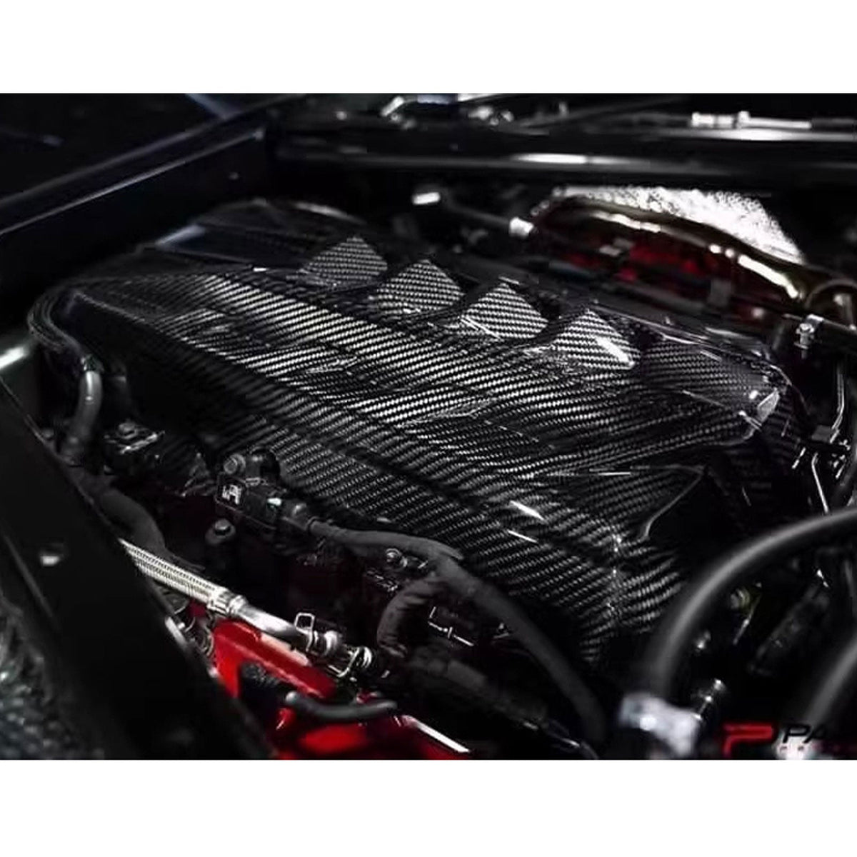 Dry Carbon Fiber Engine Bay Cover Kit for Chevrolet Corvette C8 Stingray Z06