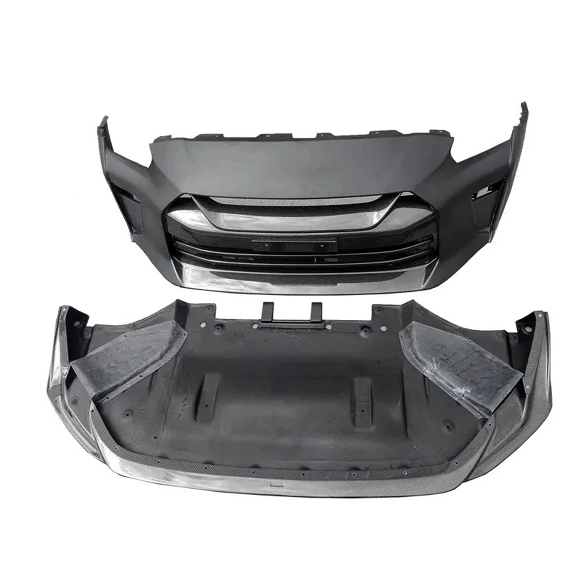 Carbon Fiber Front Bumper with Lip for Nissan GT R R35