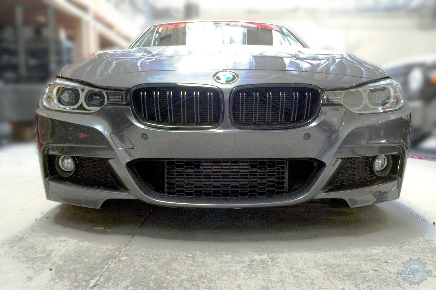 2012-2018 BMW 3 Series (F30/F31) M Style Dual Slat Kidney Grilles (Pair) [Various Finishes]