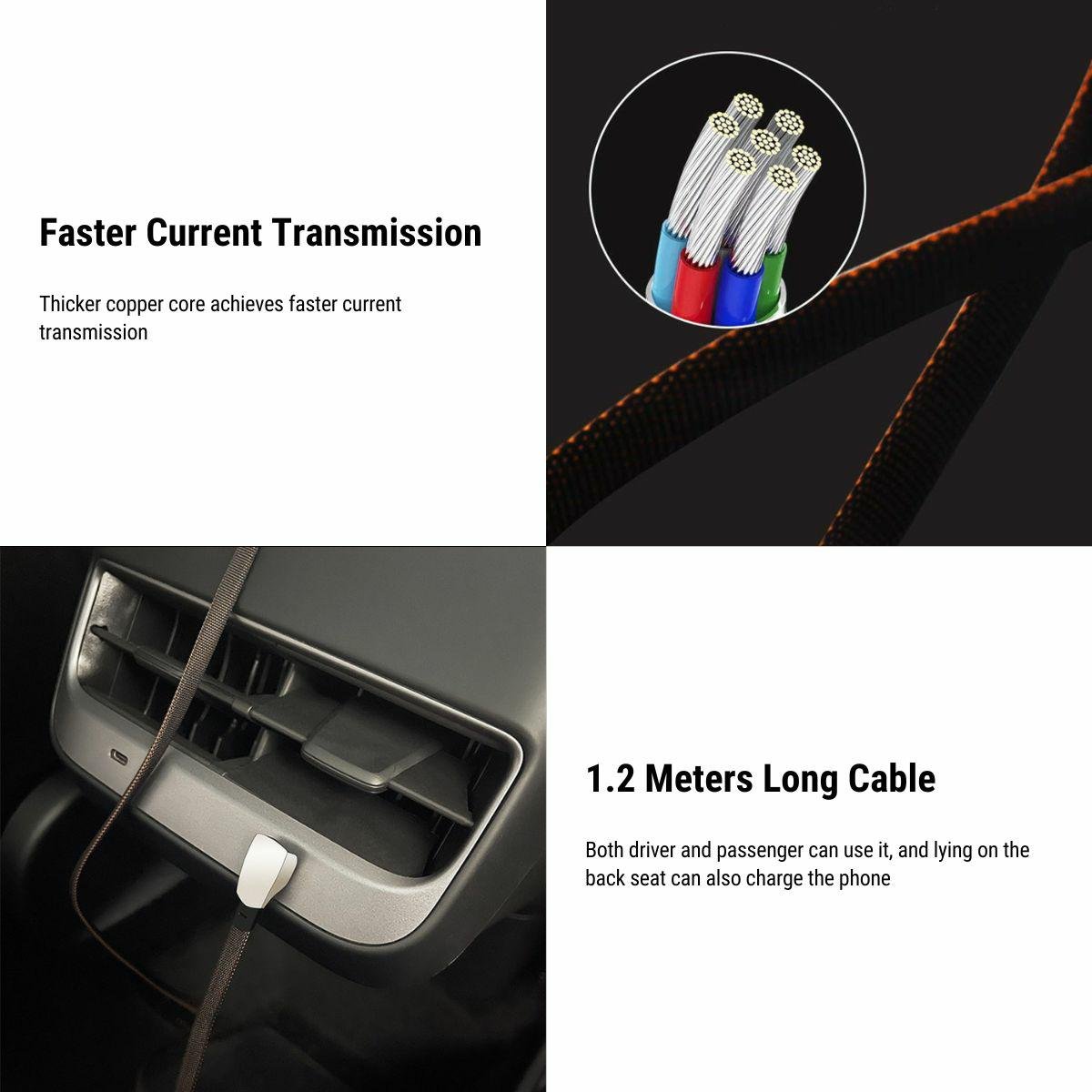 Fast Charging Data Cable for Tesla