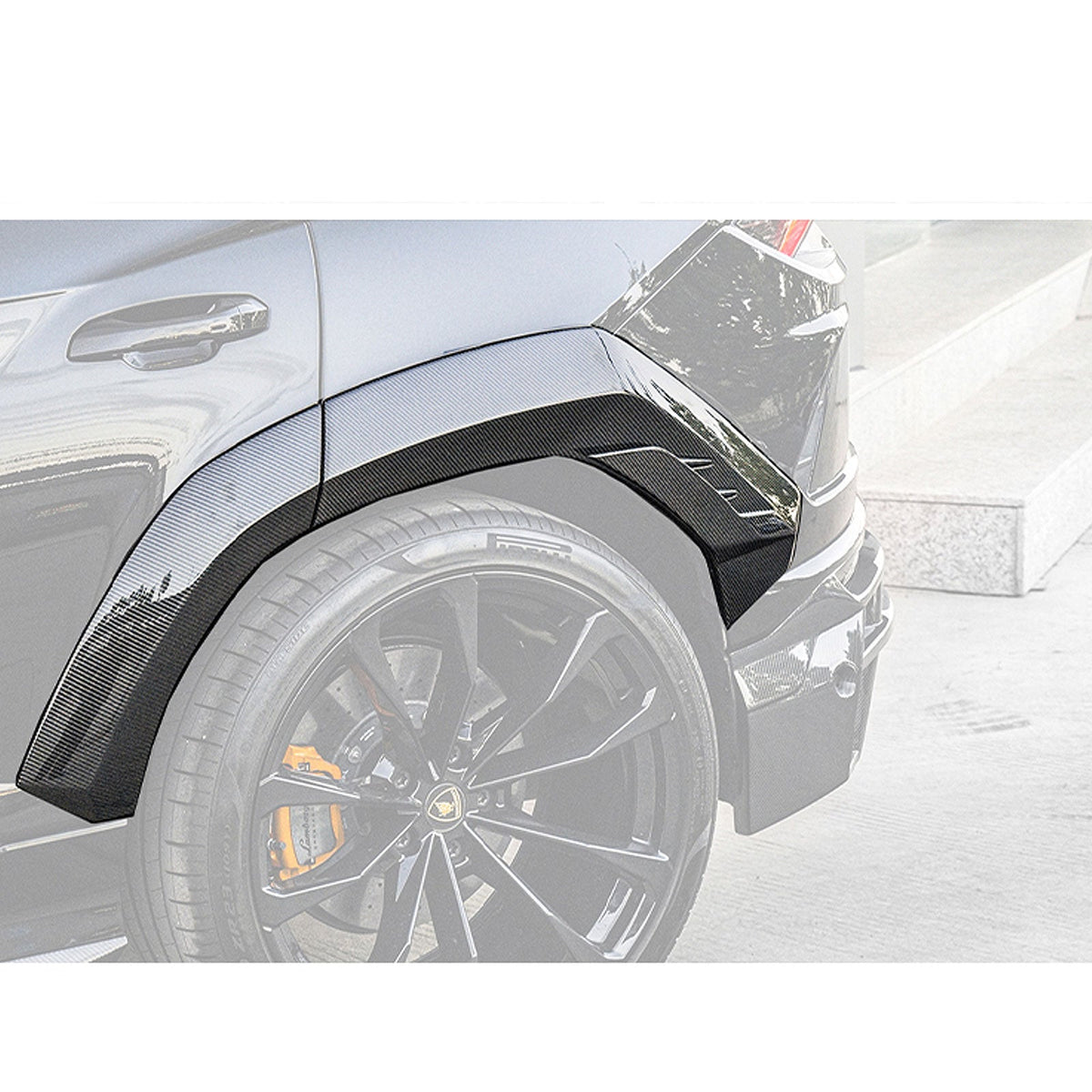 IMP Style Carbon Fiber Rear Wide Fender Flares for Lamborghini Urus Truck