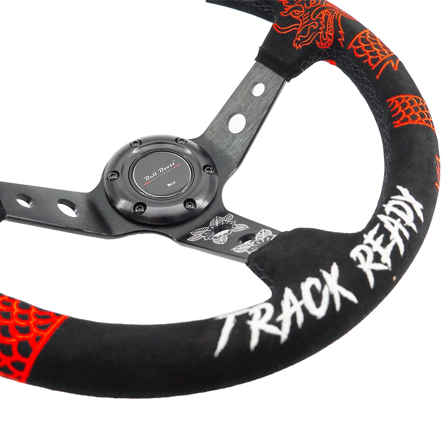 Track Ready 350mm Racing Steering Wheel + Hub Adapter Boss Kit for Civic, Del Sol, Integra