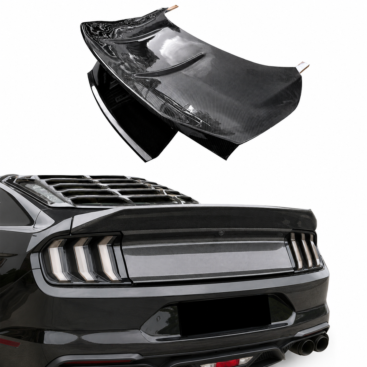 Dry Carbon Fiber Rear Trunk Lid for Ford Mustang GT
