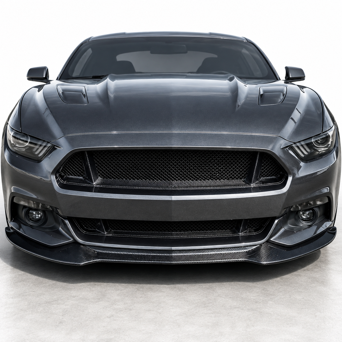 Dry Carbon Fiber Front Grille Trim for Ford Mustang