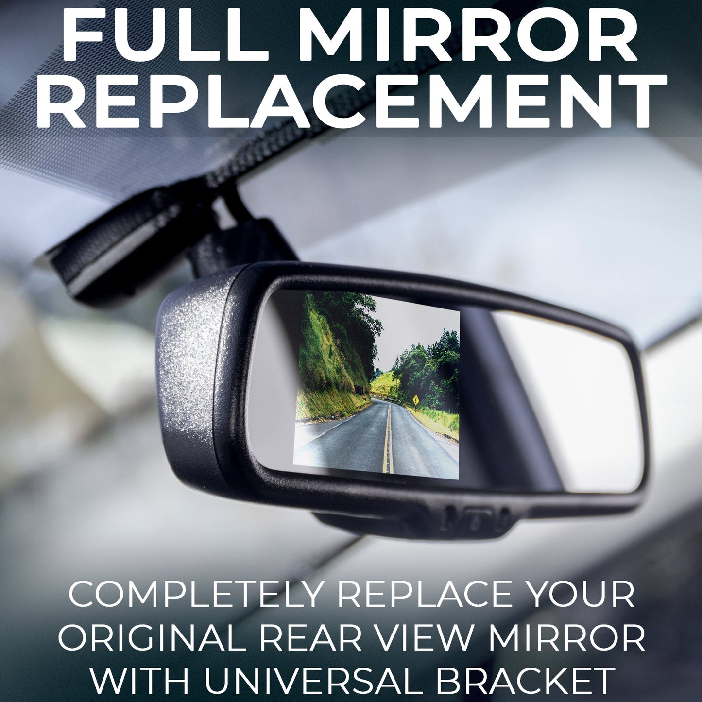 Master Tailgaters 10.5" OEM Rear View Mirror with 4.3" LCD Screen and 170° Backup Camera | Rearview Universal Fit | Auto Adjusting Brightness LCD | Anti Glare | Full Original Mirror Replacement
