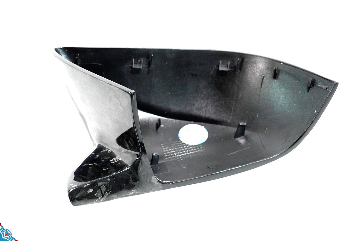 Tesla Model 3 Full Replacement Carbon Fiber Bull Horn Mirror Covers [Various Finishes] | FYBR Aerodynamics