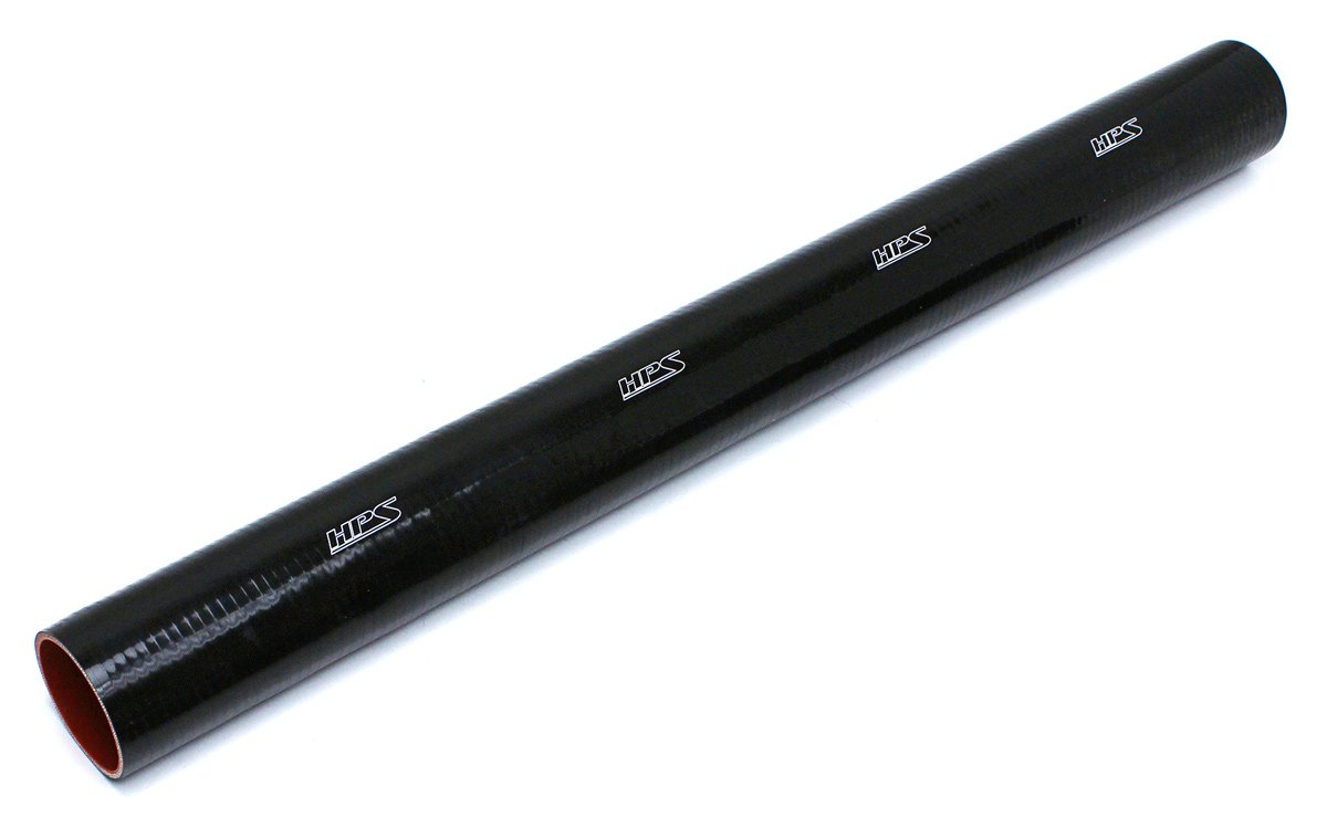 HPS 4-1/2" ID, 1 Foot Length, Silicone Straight Coupler Tube Hose, High Temp 4-ply Reinforced, Black, 114mm ID