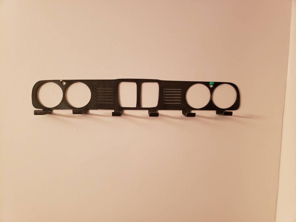 BMW E30 Grill coat Rack – Steel Wall Mounted Coat and Hat Hanger – 20" Classic Euro Car Organizer