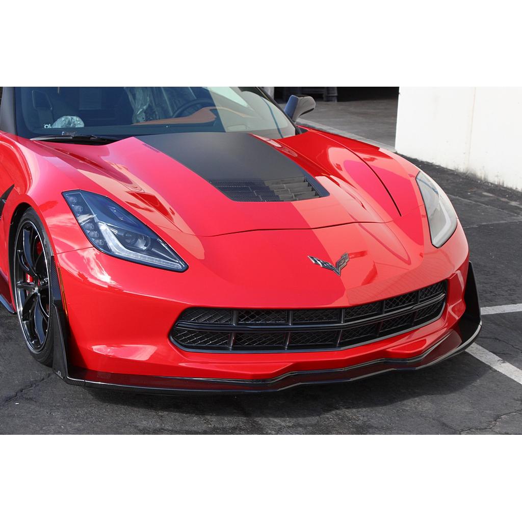 Chevrolet Corvette C7 Z06 Carbon Fiber Front Bumper Canards and Spats