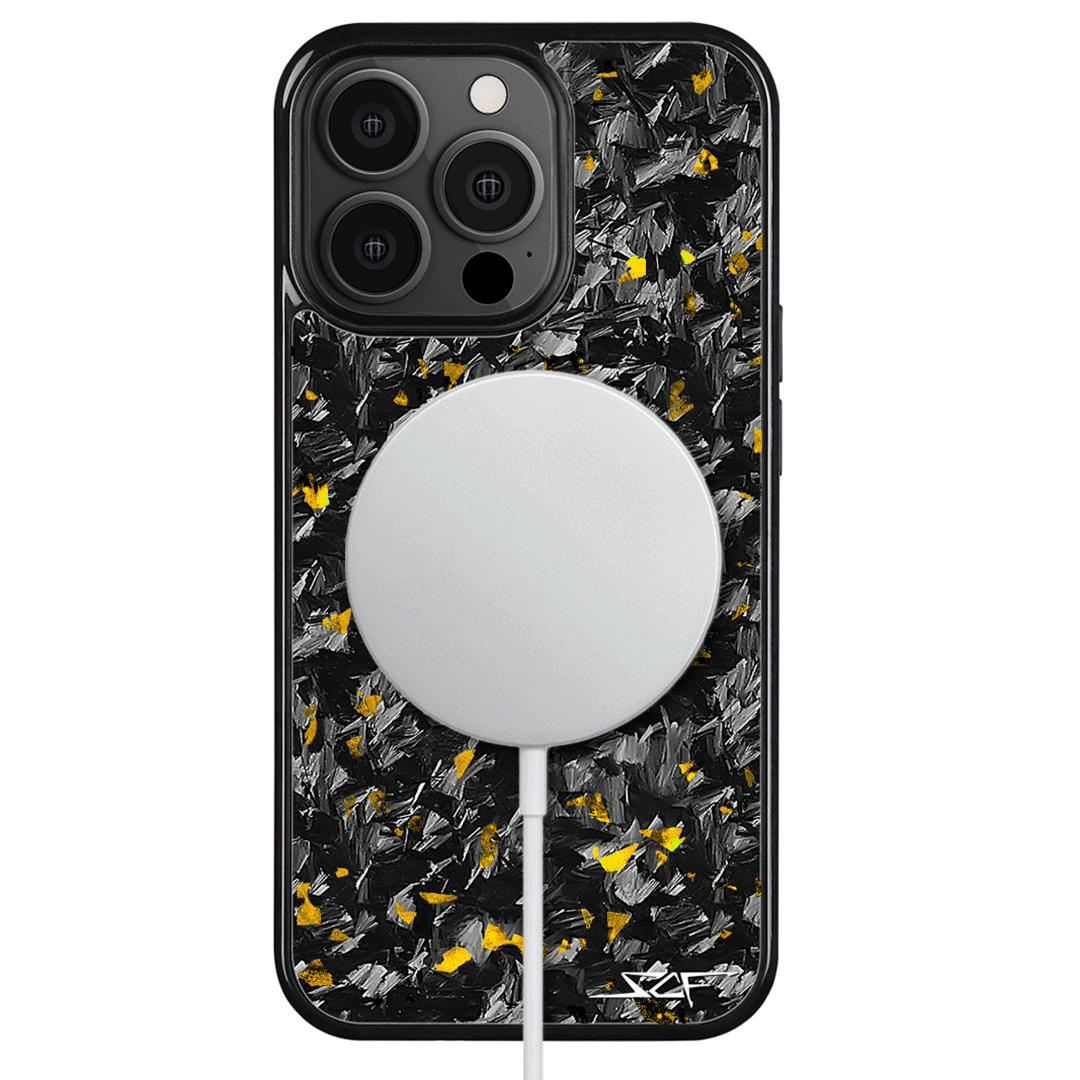 iPhone | Gold Flake Forged Carbon Fiber Case | CLASSIC Series