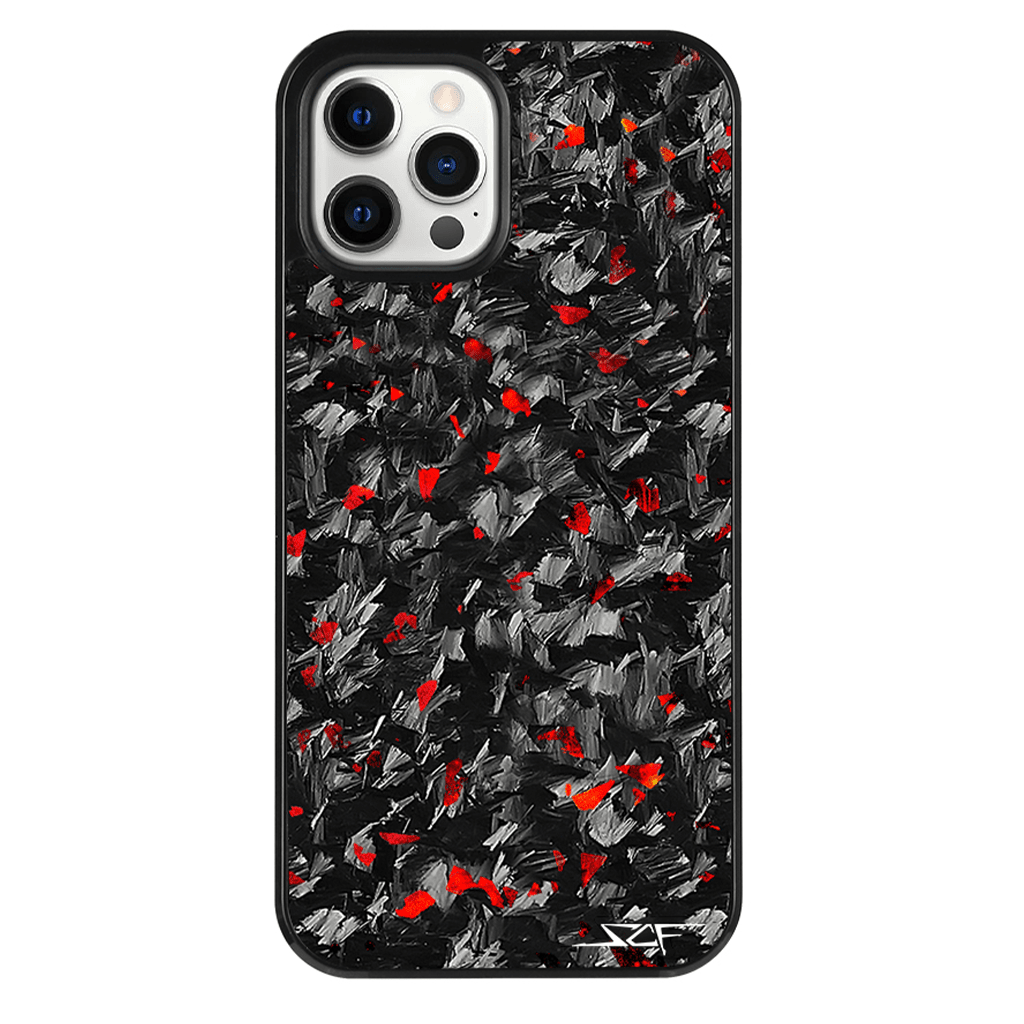 iPhone | Red Flake Forged Carbon Fiber Case | CLASSIC Series