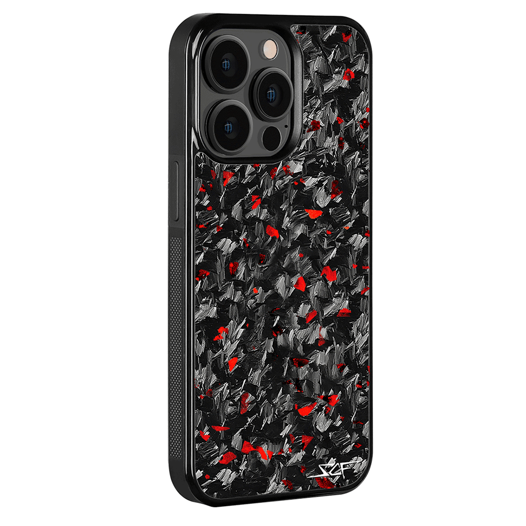 iPhone | Red Flake Forged Carbon Fiber Case | CLASSIC Series