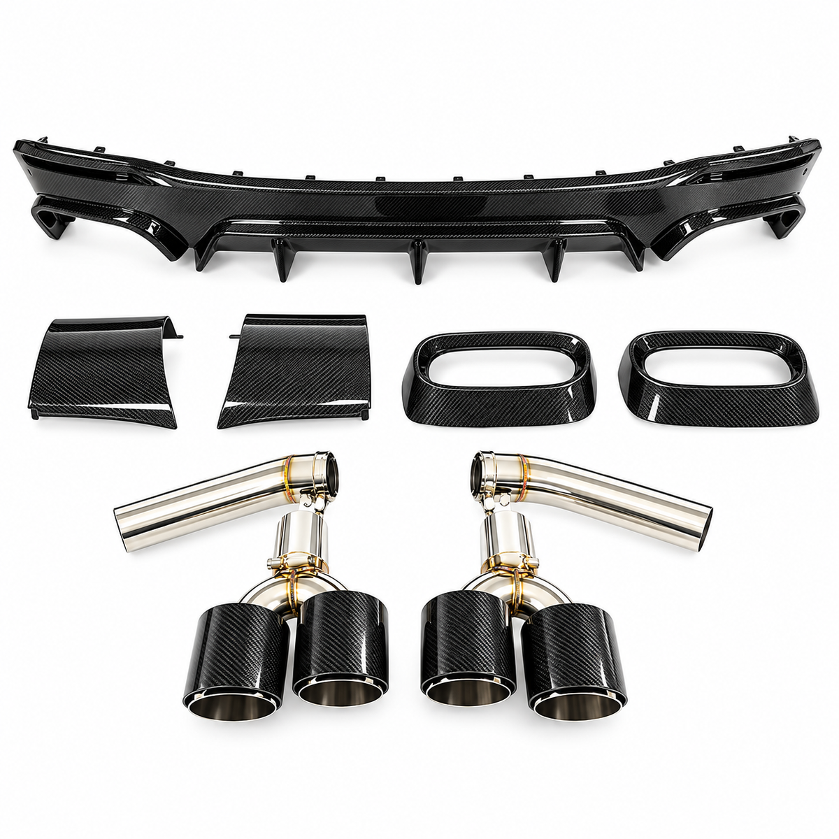 Carbon Fiber Rear Bumper Diffuser for Mercedes Benz W167 C167 GLE350 GLE53 AMG GLE63 AMG Coupe SUV