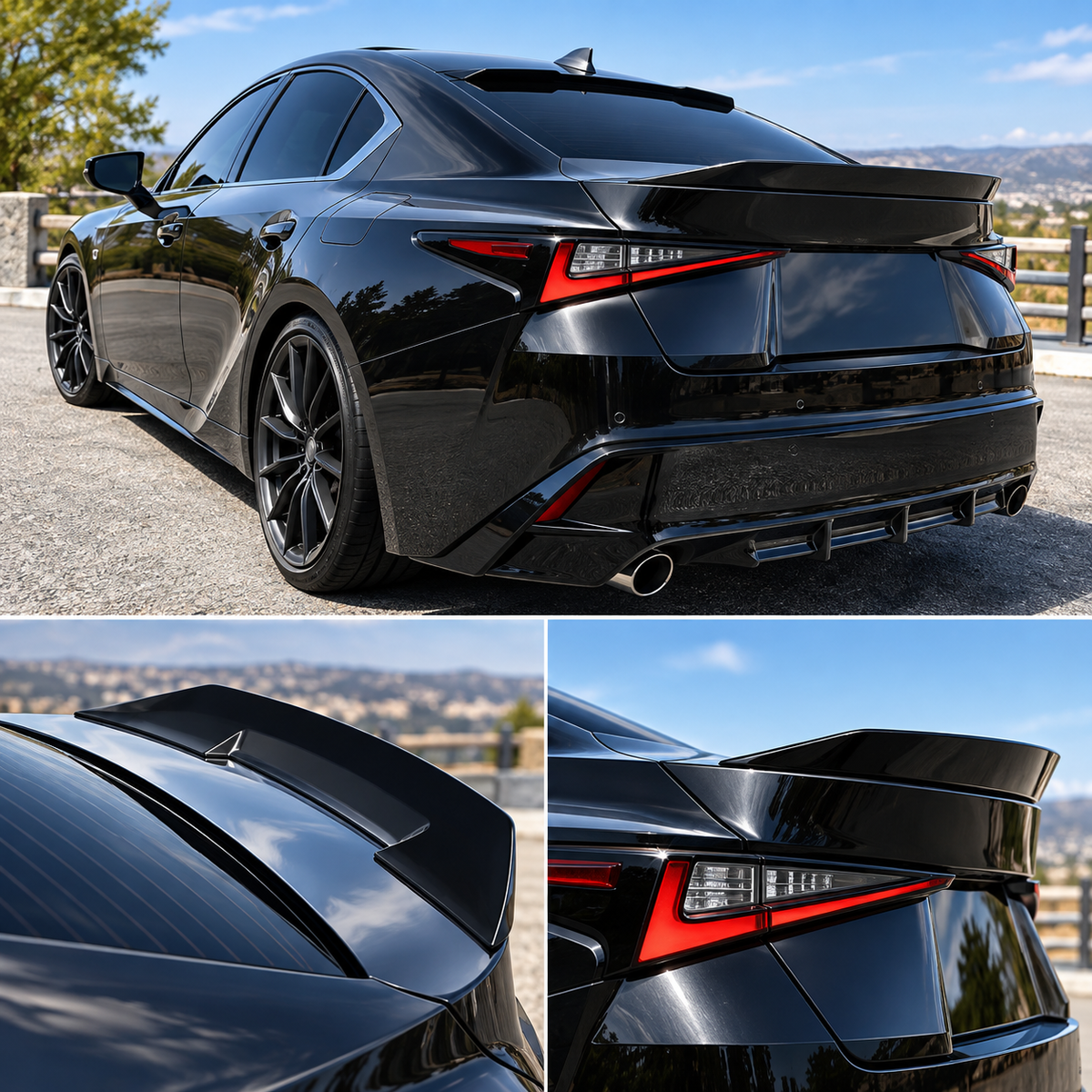 Dry Carbon Fiber Rear Trunk Spoiler for Lexus IS300 IS350 IS500