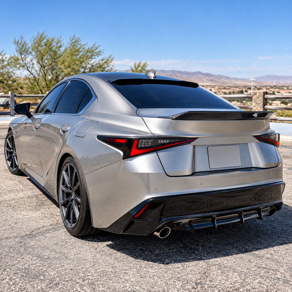 Dry Carbon Fiber Rear Trunk Spoiler for Lexus IS300 IS350 IS500