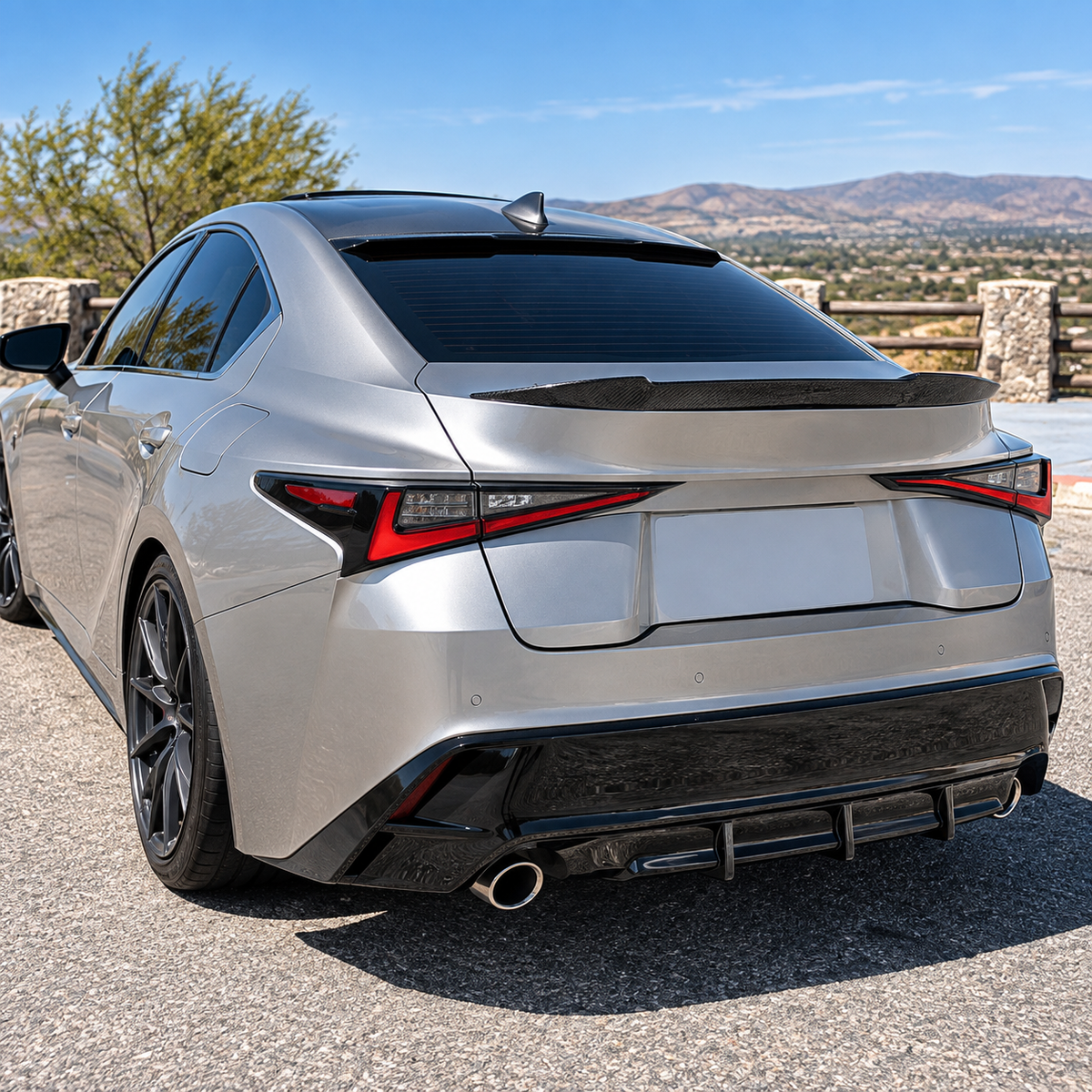 Dry Carbon Fiber Rear Trunk Spoiler for Lexus IS300 IS350 IS500