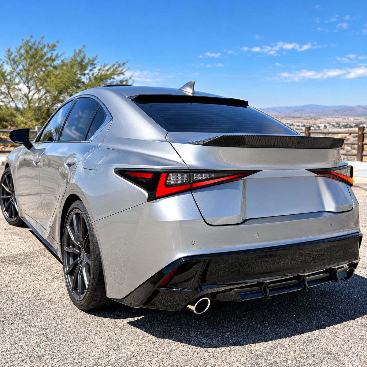 Dry Carbon Fiber Rear Trunk Spoiler for Lexus IS300 IS350 IS500