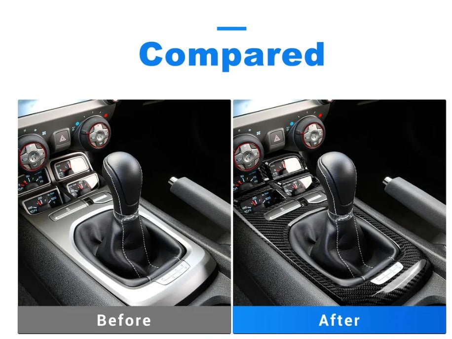 Carbon Fiber Manual Gear Shift Console for Chevrolet Camaro ZL1