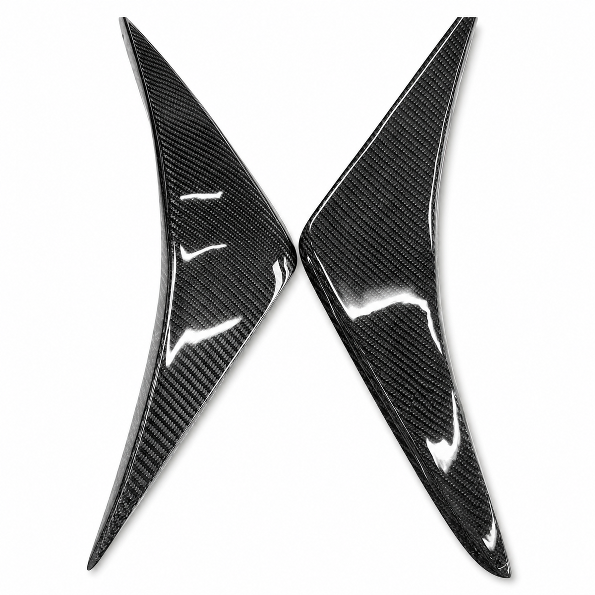 Dry Carbon Fiber Front Bumper Canards for Ford Mustang