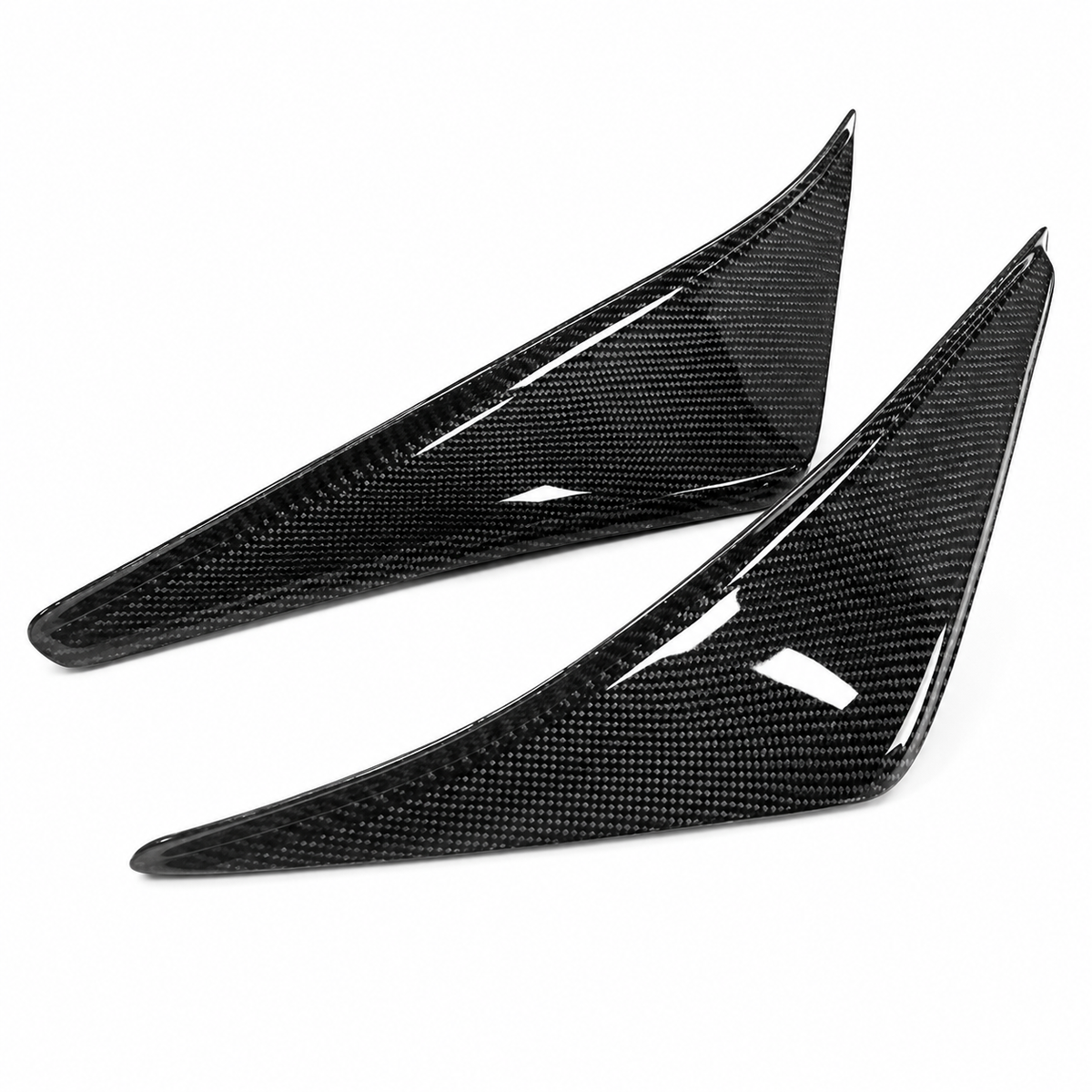 Dry Carbon Fiber Front Bumper Canards for Ford Mustang