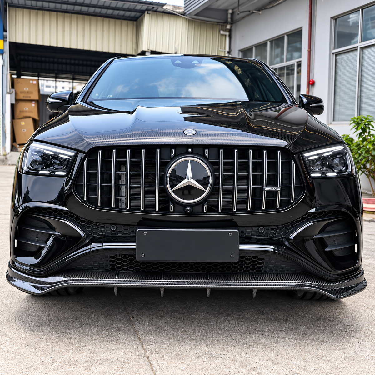4PC LD Style Carbon Fiber Aerodynamic Body Kit for Mercedes GLE Coupe