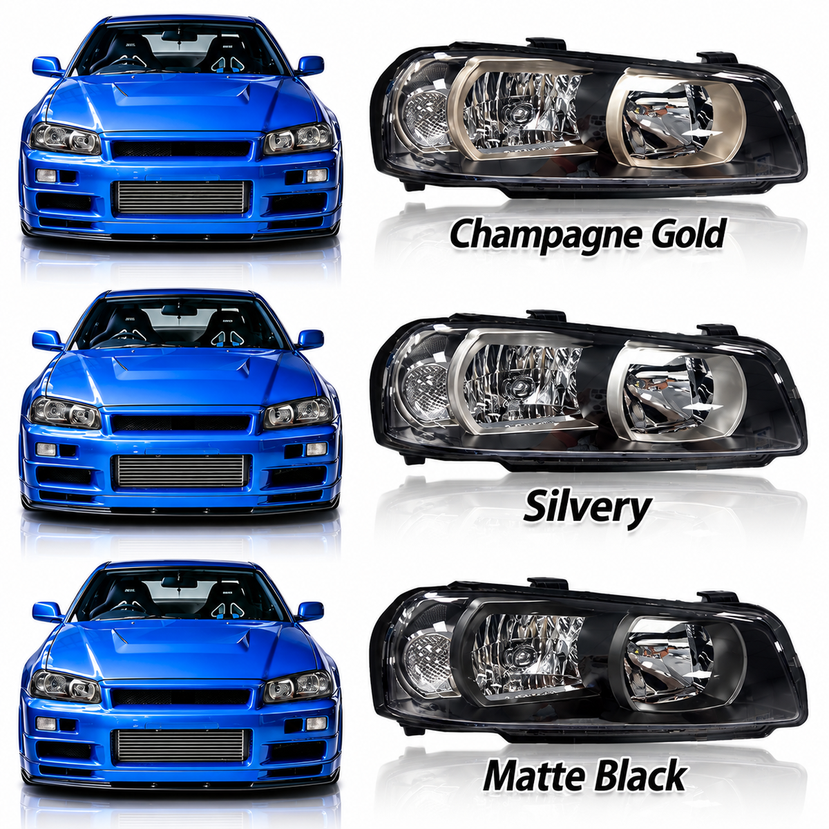 Japan Made LED Headlights for Nissan Skyline R34 GTR GTT