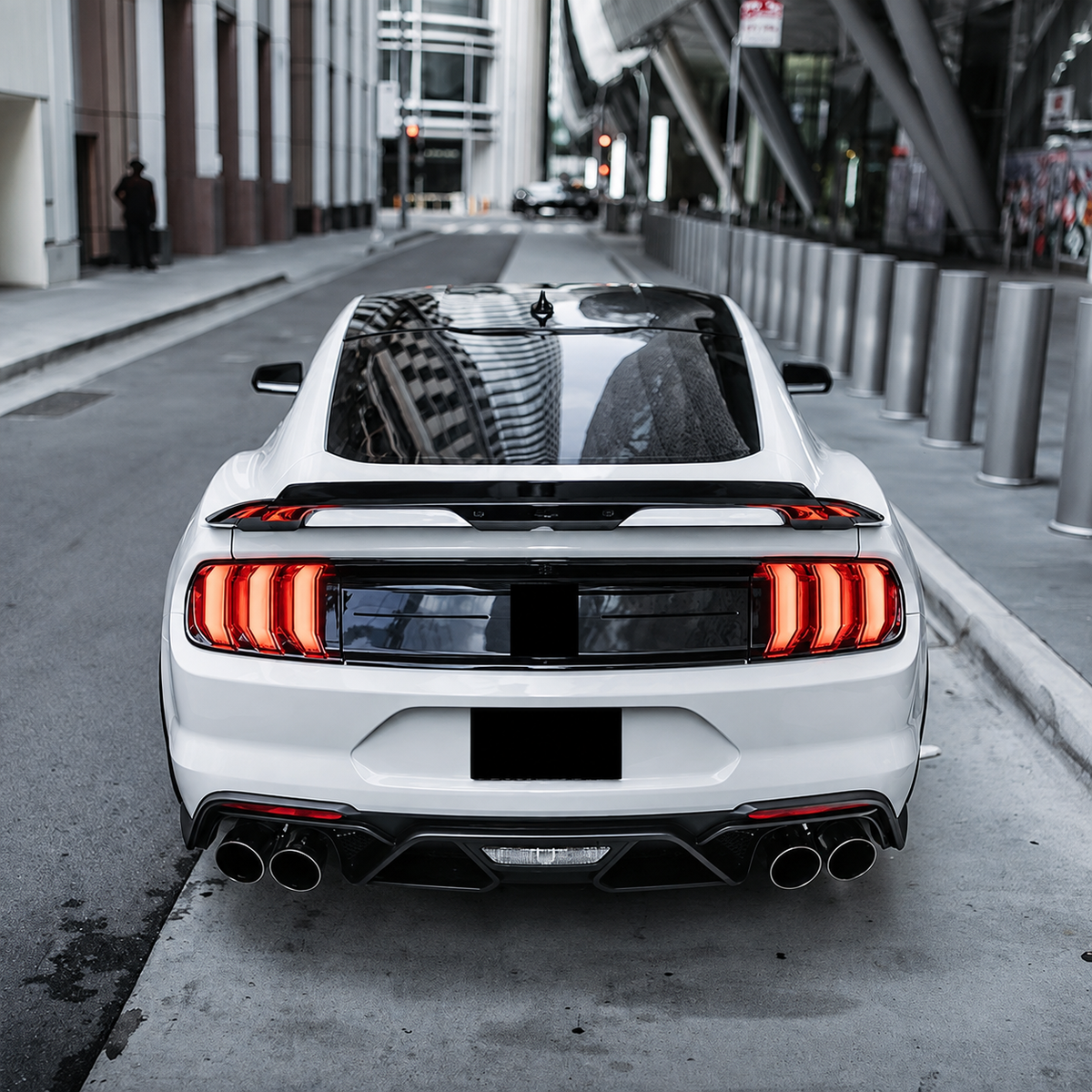 GT500 Style Double Deck Carbon Fiber Rear Trunk Spoiler Wing for Ford Mustang
