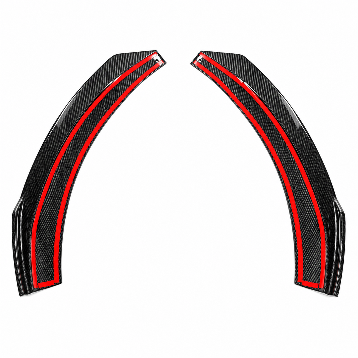 Carbon Fiber Front Bumper Splitter Fins Canards for Mercedes Benz GLA45 AMG