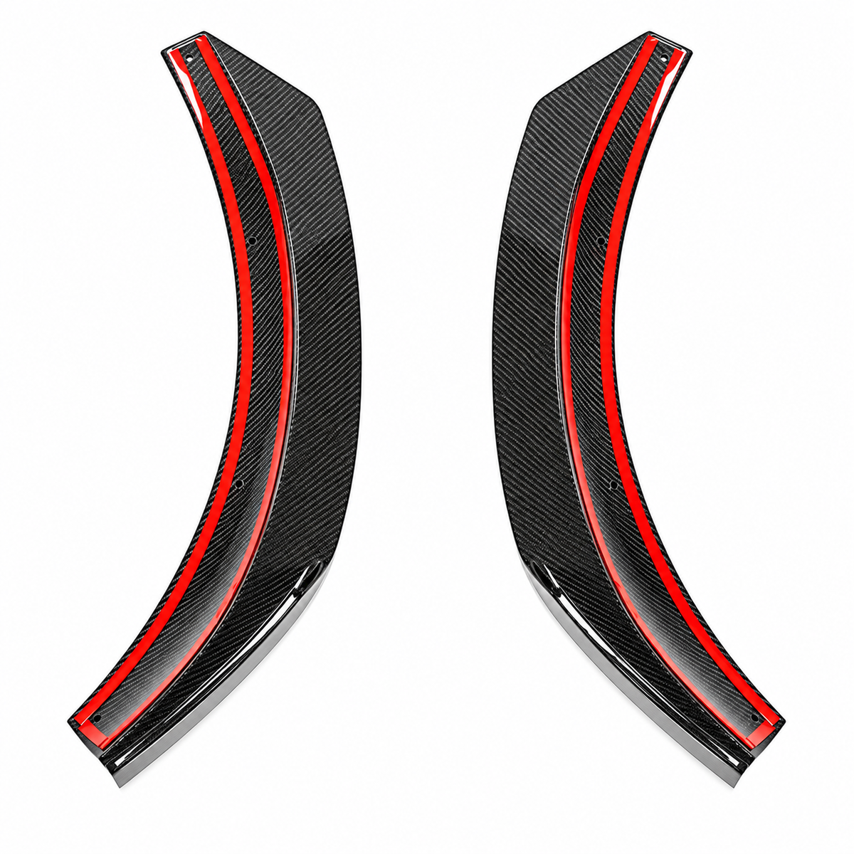 Carbon Fiber Front Bumper Splitter Fins Canards for Mercedes Benz GLA45 AMG