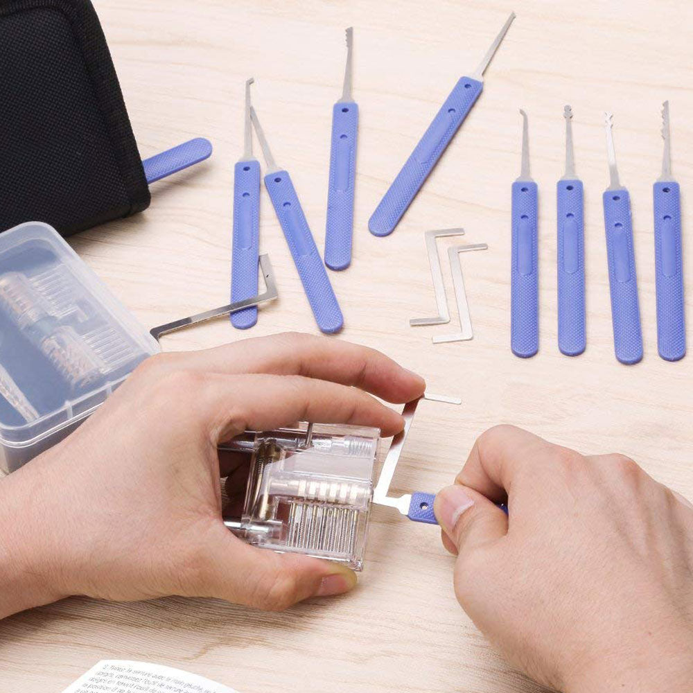 Lock Pick Set - Ideal for Beginners: Lock Picks by LOKKO, Practice Locks, Covert Kit + How-to Guide