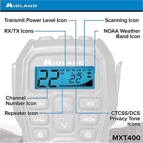 Midland MXT275 MicroMobile Repeater-Capable GMRS Radio 15W