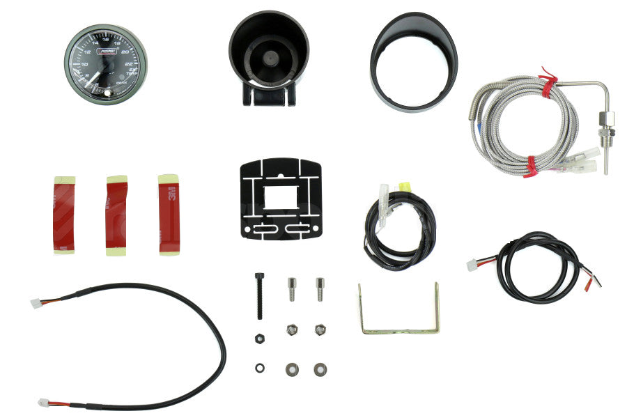 2-1/16" Premium White Pointer Clear Lens Amber/White EGT Gauge